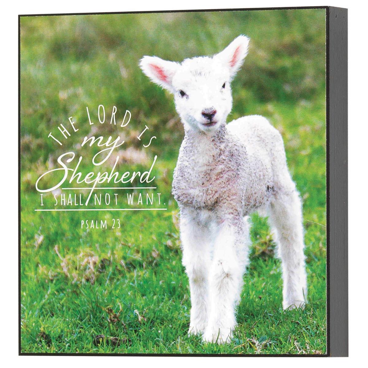 Lord Is My Shepard White Lamb 6 x 6 MDF Decorative Wall and Tabletop Frame by Dicksons, product view 2