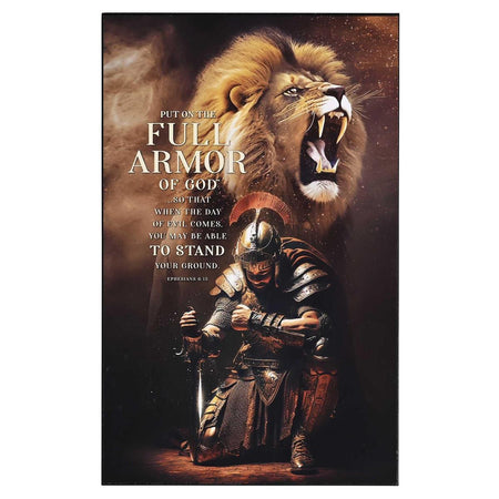 The Full Armor Of God Ephesians 6:13 Golden Brown and Black MDF Decorative Wall by Dicksons, product view 2