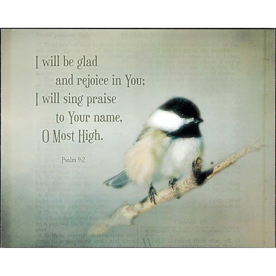 Plaque Wall Sing Praise Be Glad Ps.9:2 MDF by Dicksons