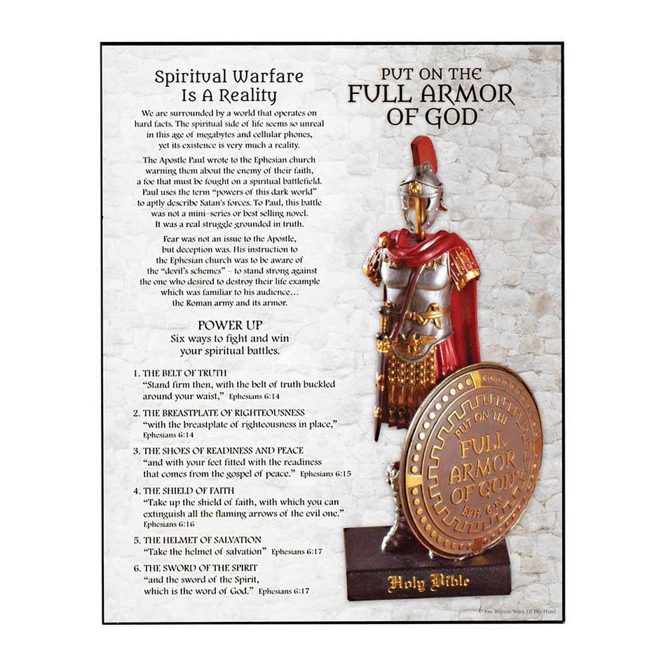 Armor of God Marble Gray 10 x 8 Wood Tabletop or Wall Plaque Sign by Dicksons