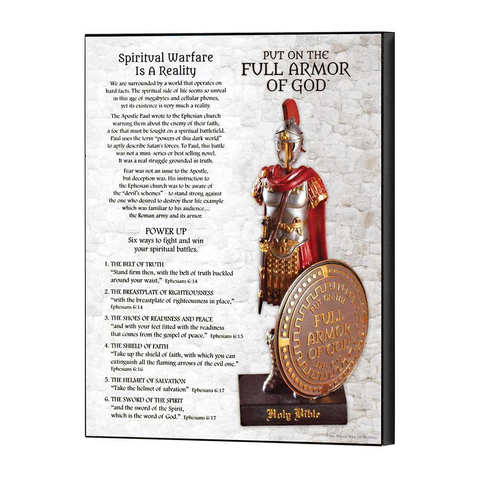 Armor of God Marble Gray 10 x 8 Wood Tabletop or Wall Plaque Sign by Dicksons, product view 2
