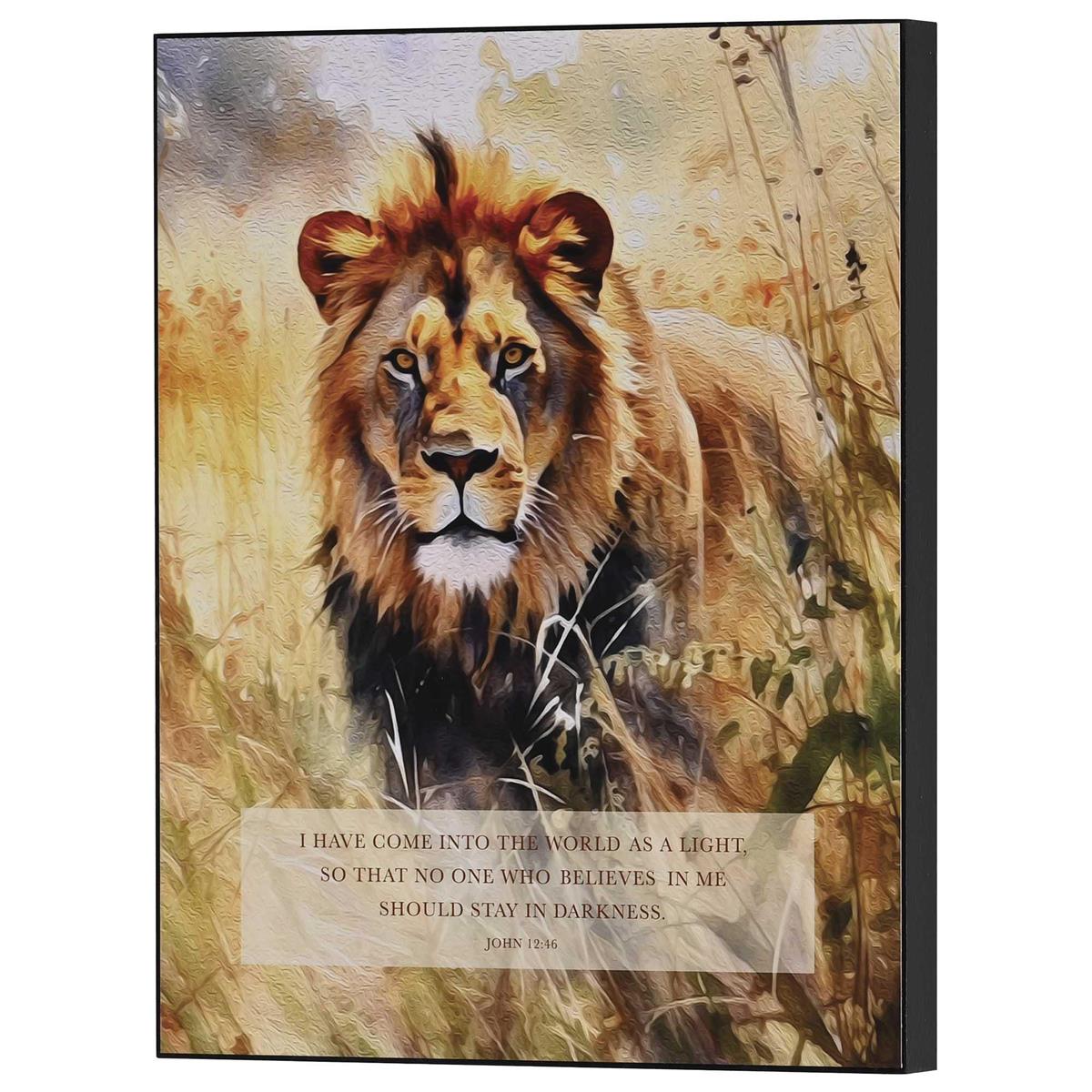 Inspirational Christian Wall Art Plaque 7.75 x 9.75 Inch MDF Lion Come by Dicksons