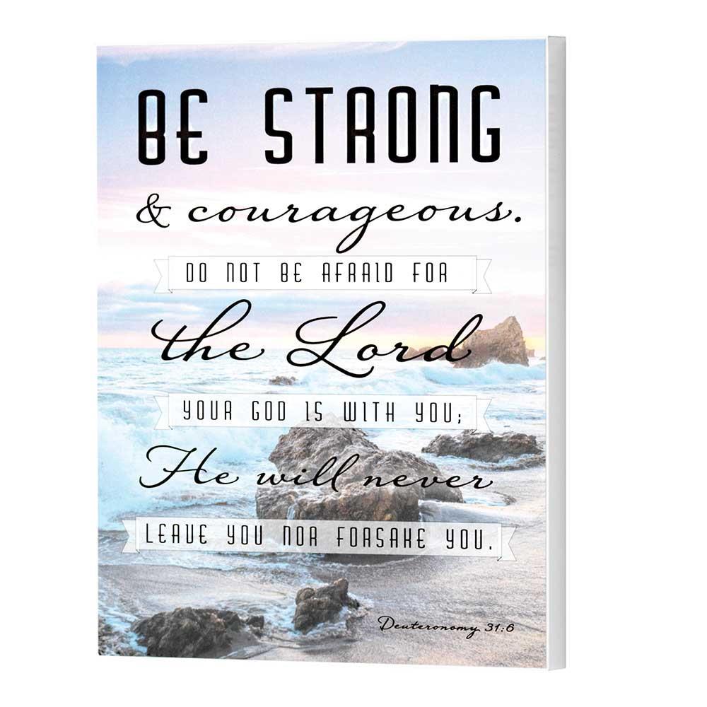 Plaque WALL BE STRONG DEUT.31:6 MDF 8x10 by Dicksons, product view 2