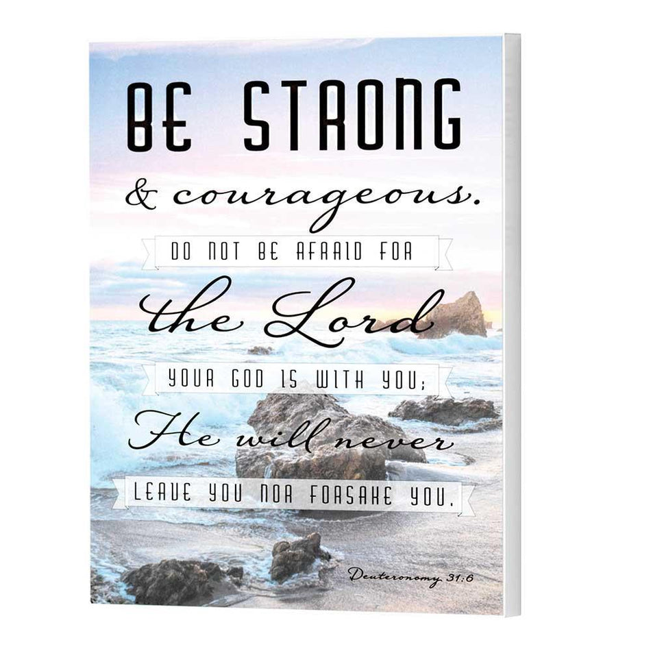 Plaque WALL BE STRONG DEUT.31:6 MDF 8x10 by Dicksons, product view 2