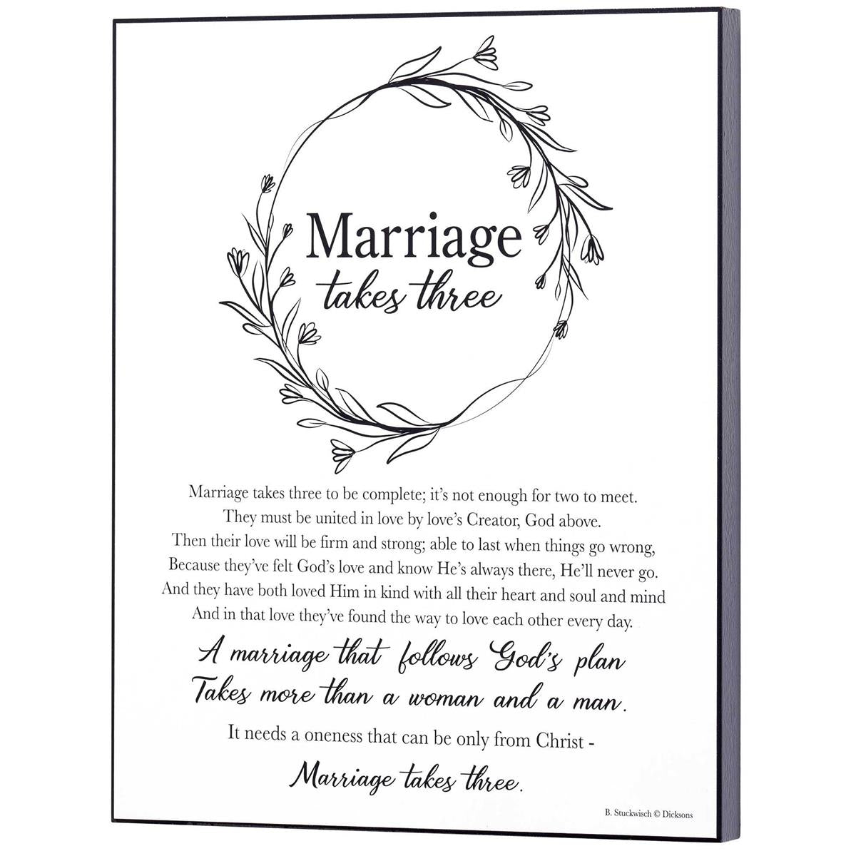 Marriage Takes Three Wall Décor by Dicksons