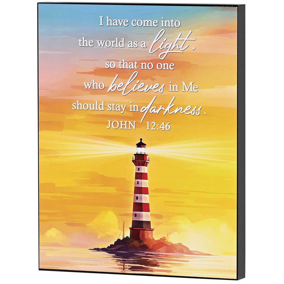 Wall Plaque Lighthouse John 12:46 by Dicksons