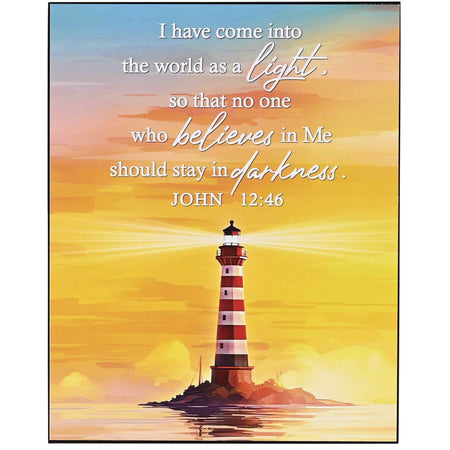 Wall Plaque Lighthouse John 12:46 by Dicksons, product view 2