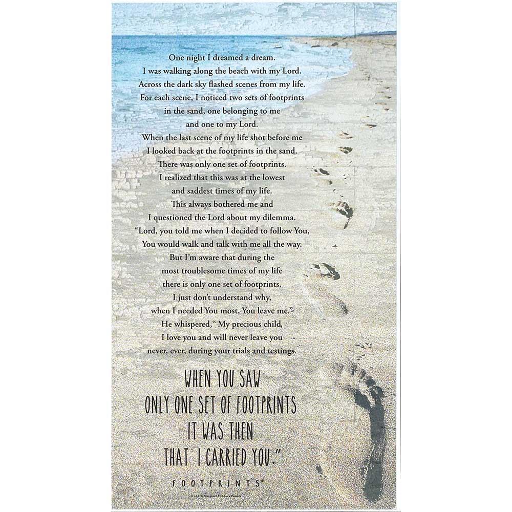 Plaque Wall Footprints MDF 8X14 by Dicksons