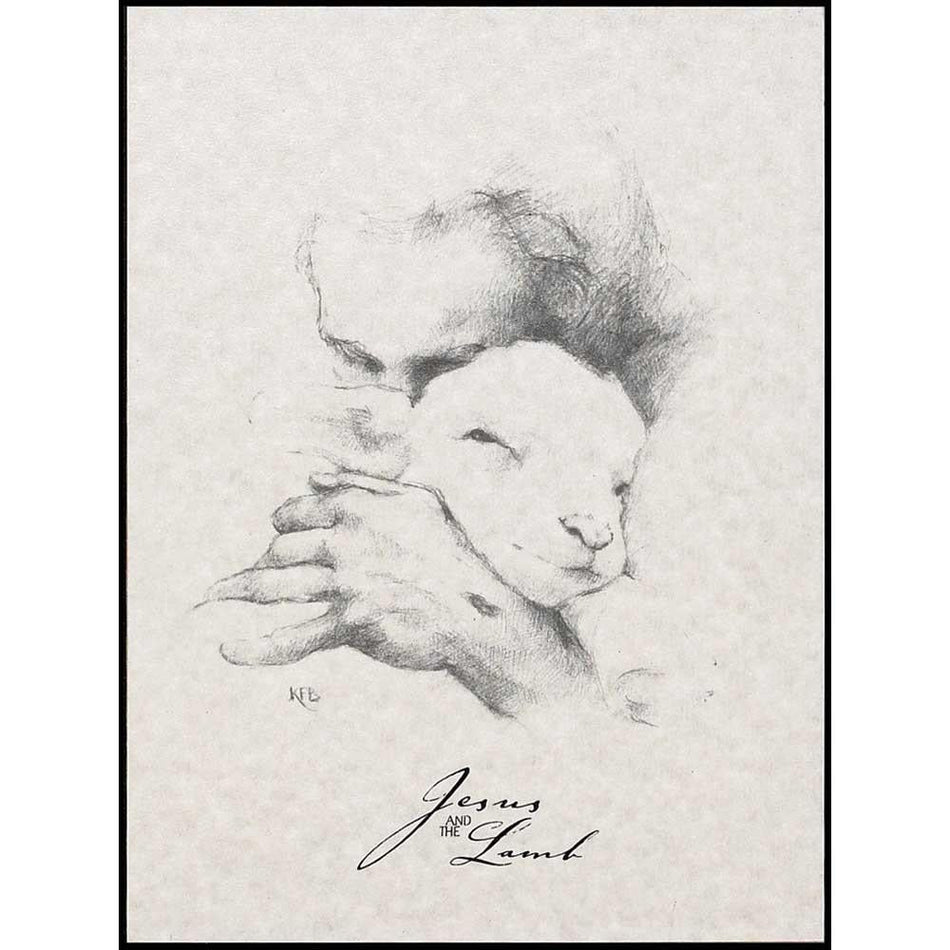 Plaque Wall Jesus and the Lamb MDF 9X12 by Dicksons