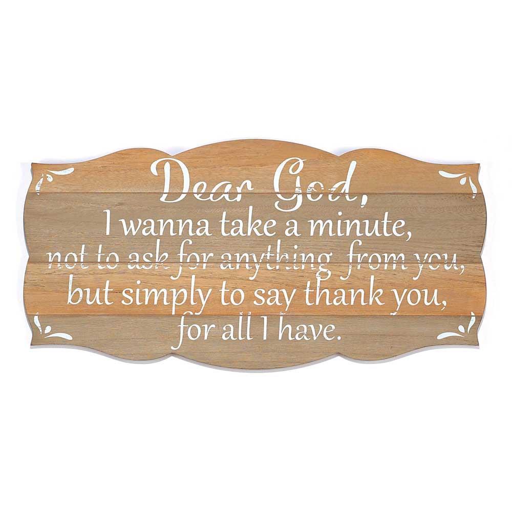 Dear God Thank You Wall Plaque by Dicksons