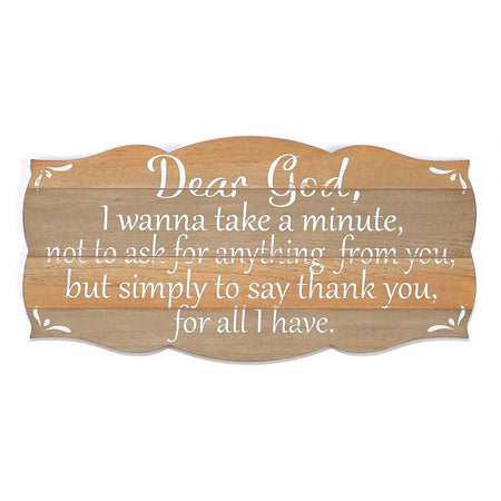 Dear God Thank You Wall Plaque by Dicksons
