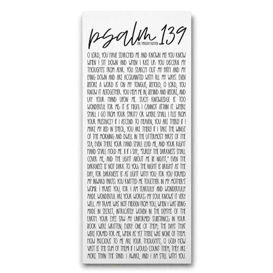 Wall Plaque Psalm 139:1-18, Wood by Dicksons