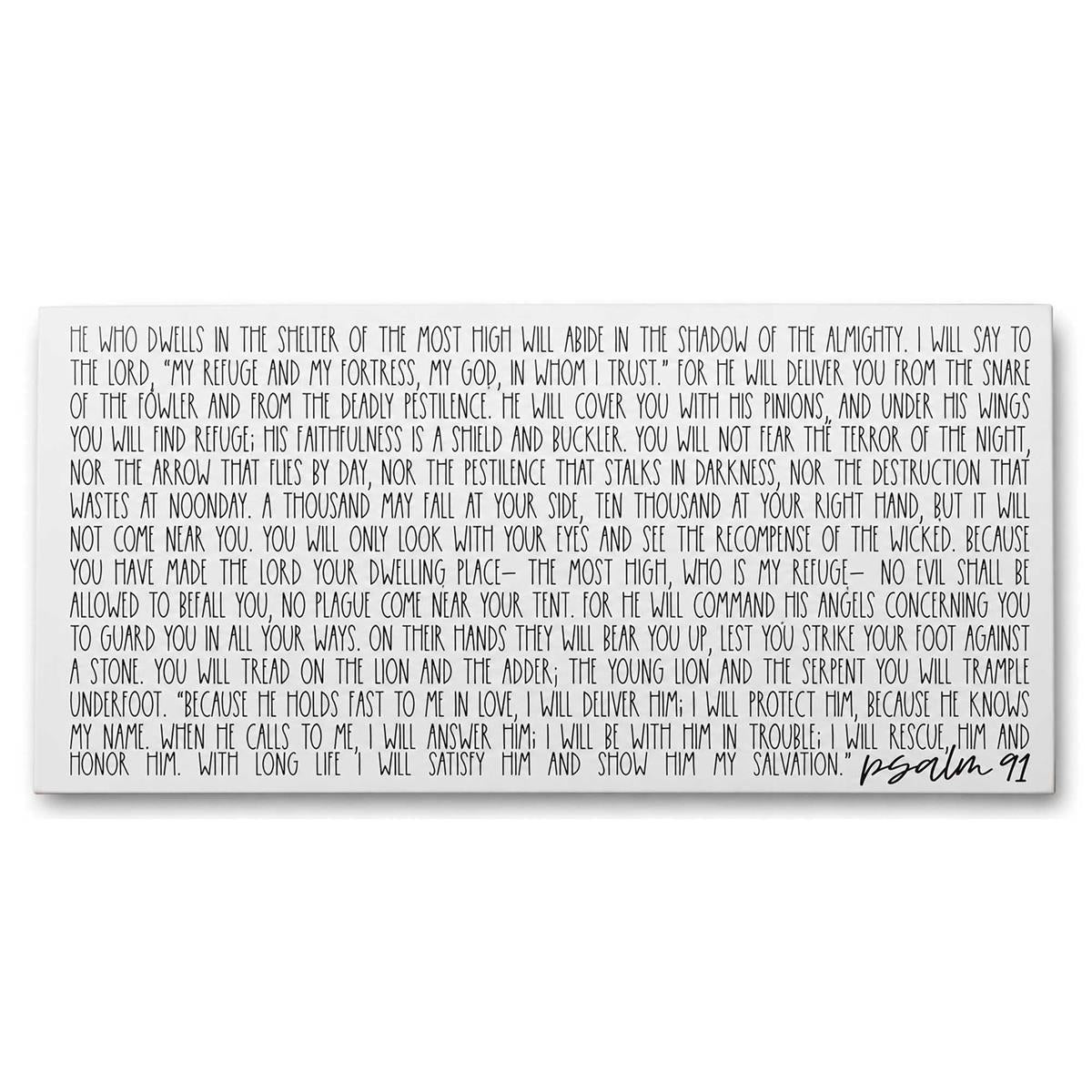 Wall Plaque Psalm 91 He Who Dwells, Wood by Dicksons