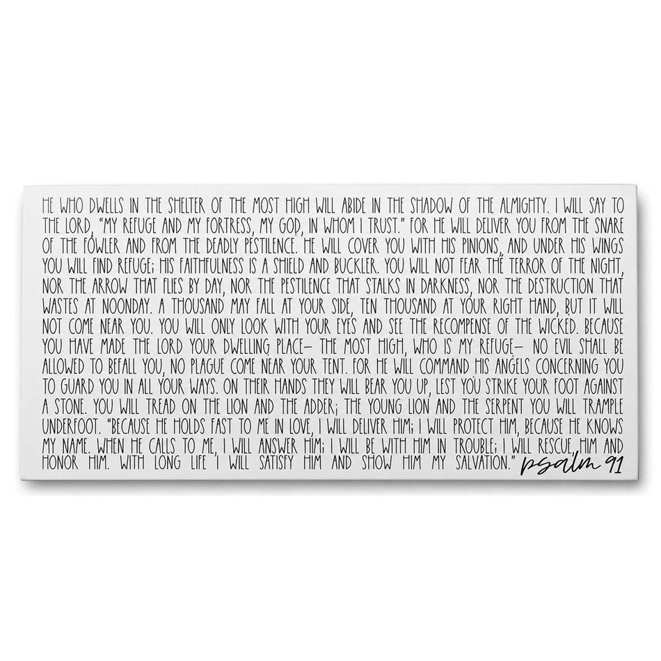 Wall Plaque Psalm 91 He Who Dwells, Wood by Dicksons