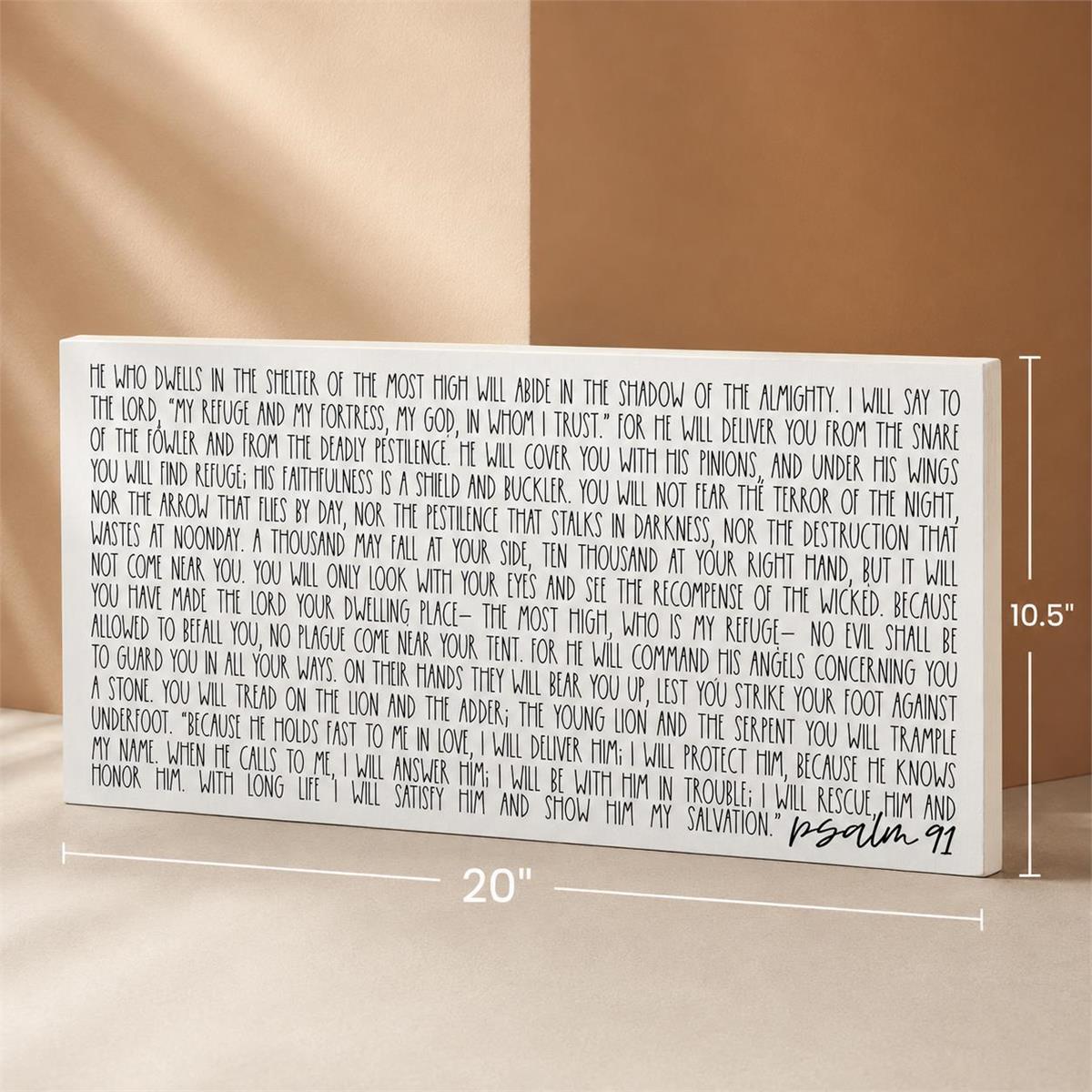 Wall Plaque Psalm 91 He Who Dwells, Wood by Dicksons, product view 3