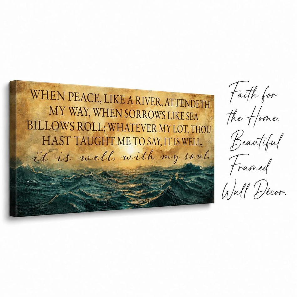 Wood Wall Plaque It Is Well With My Soul by Dicksons, product view 2