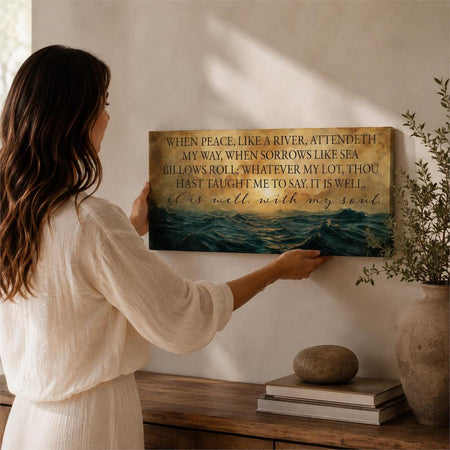 Wood Wall Plaque It Is Well With My Soul by Dicksons, product view 6