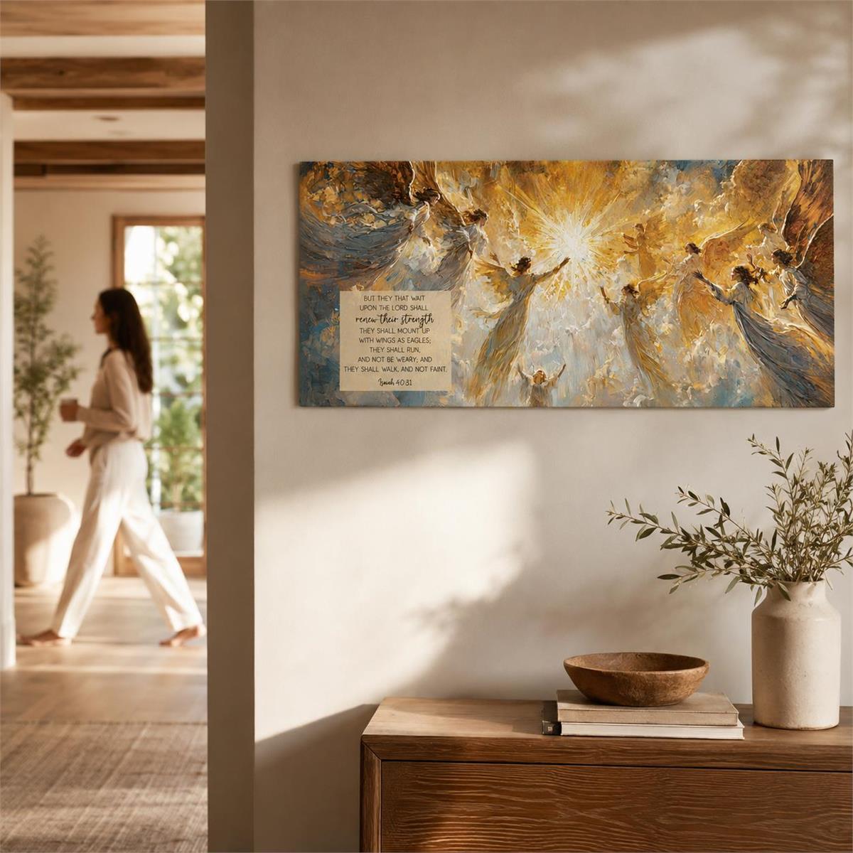 Wood Wall Plaque But They That Wait Upon by Dicksons, product view 6