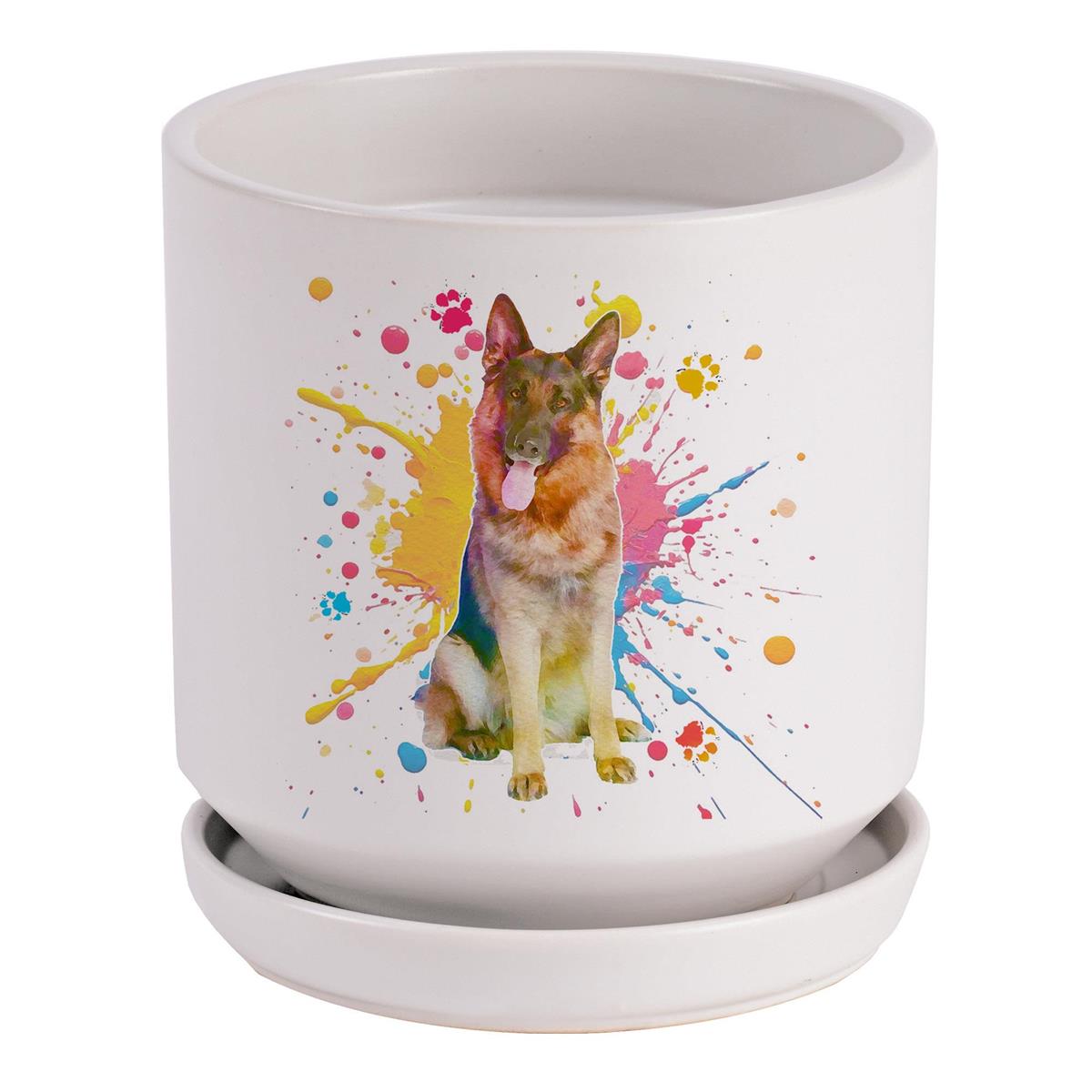 Planter German Shepherd Paint by Dicksons