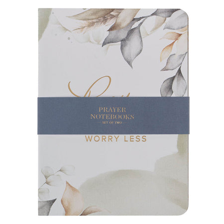 Pray More Worry Less 2-piece Large Prayer Notebook Set by Christian Art Gifts