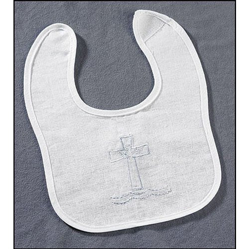 Embroidered Baptismal Bib w/Velcro® Closure - 12 Pack by Christian Brands, product view 4