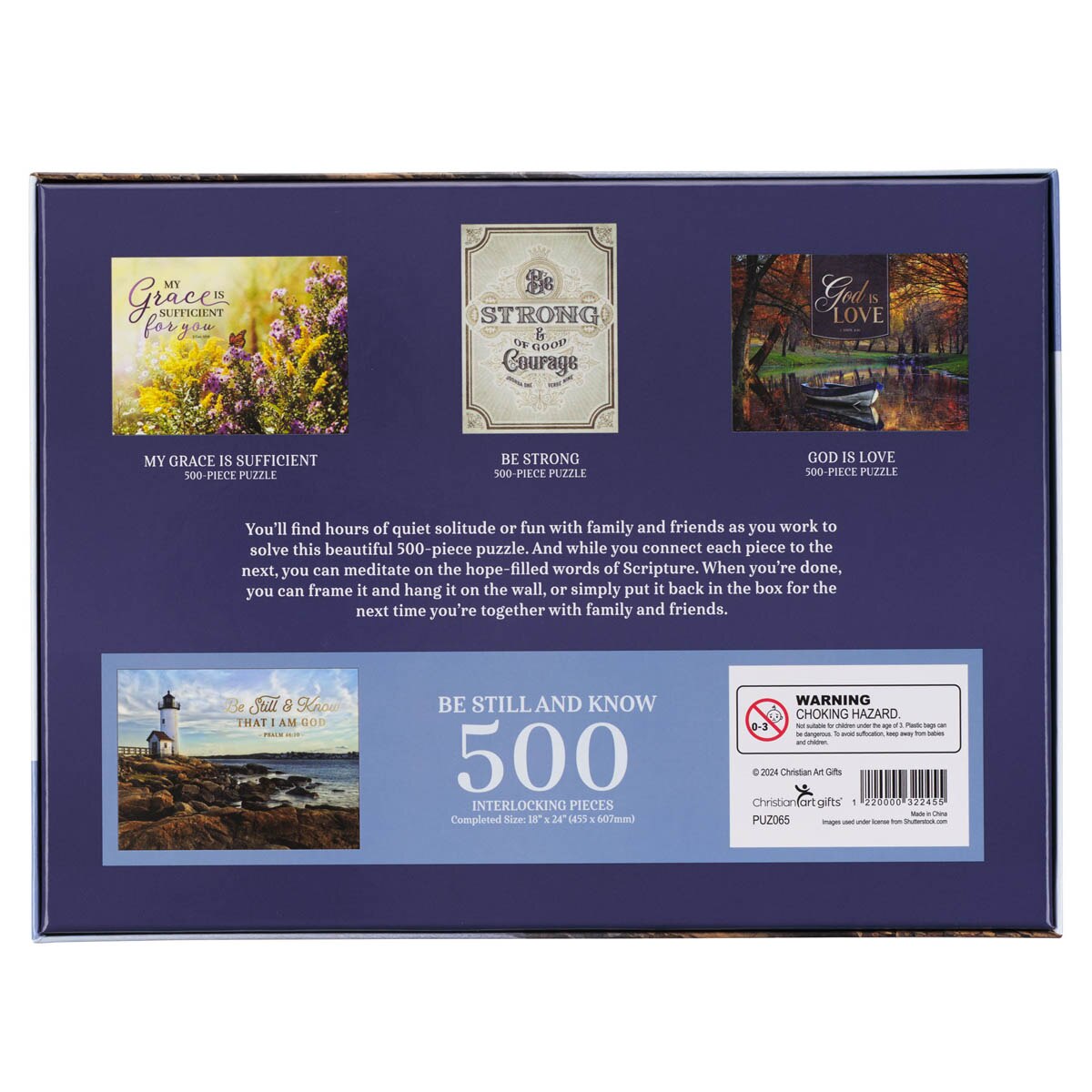 Be Still and Know 500-piece Jigsaw Puzzle - Psalm 46:10 by Christian Art Gifts, product view 3