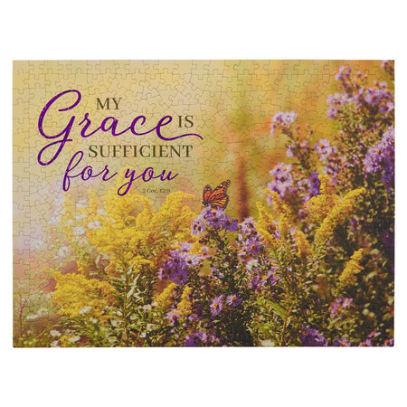 My Grace is Sufficient 500-piece Jigsaw Puzzle - 2 Corinthians 12:9 by Christian Art Gifts