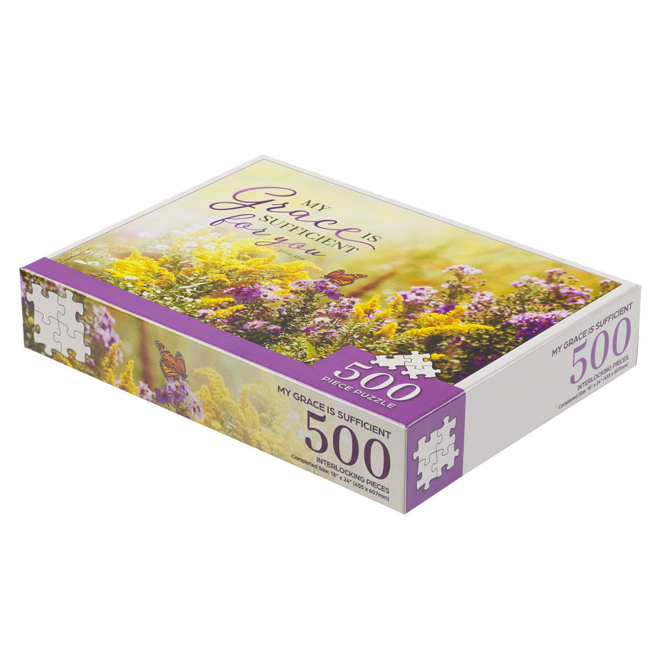 My Grace is Sufficient 500-piece Jigsaw Puzzle - 2 Corinthians 12:9 by Christian Art Gifts, product view 2