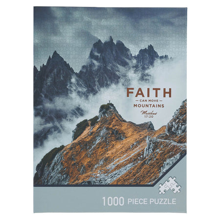 Faith Can Move Mountains 1000-piece Puzzle - Matthew 17:20 by Christian Art Gifts