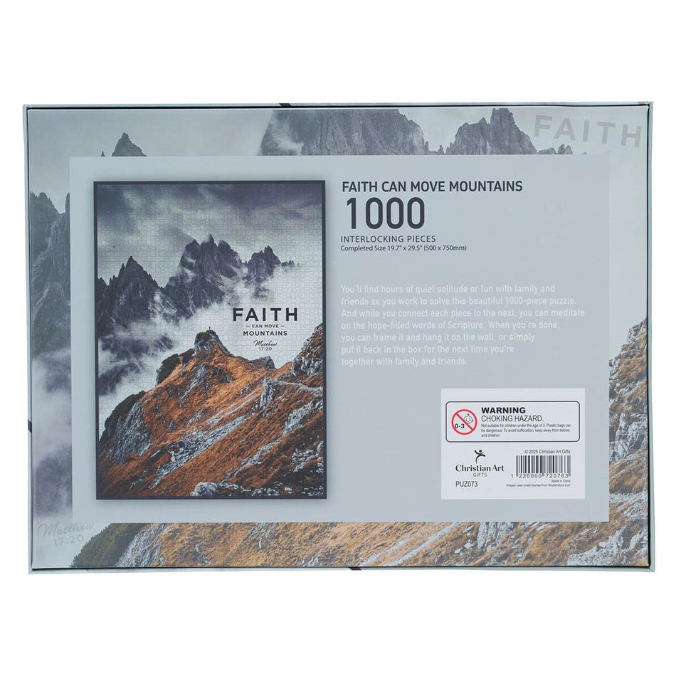 Faith Can Move Mountains 1000-piece Puzzle - Matthew 17:20 by Christian Art Gifts, product view 2