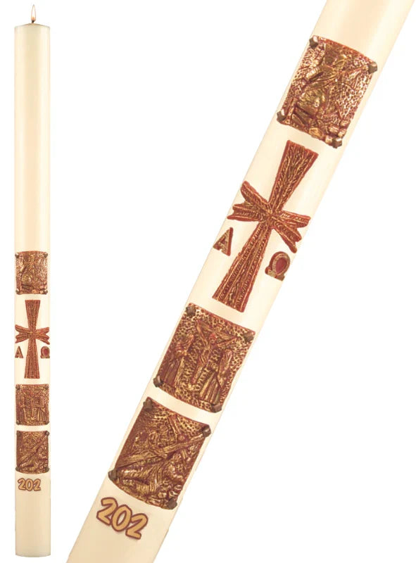 Paschal Candle - Journey, one of the items in the Journey Paschal Candle with Matching Side Altar Candles. A photograph of the assembled set is pending.