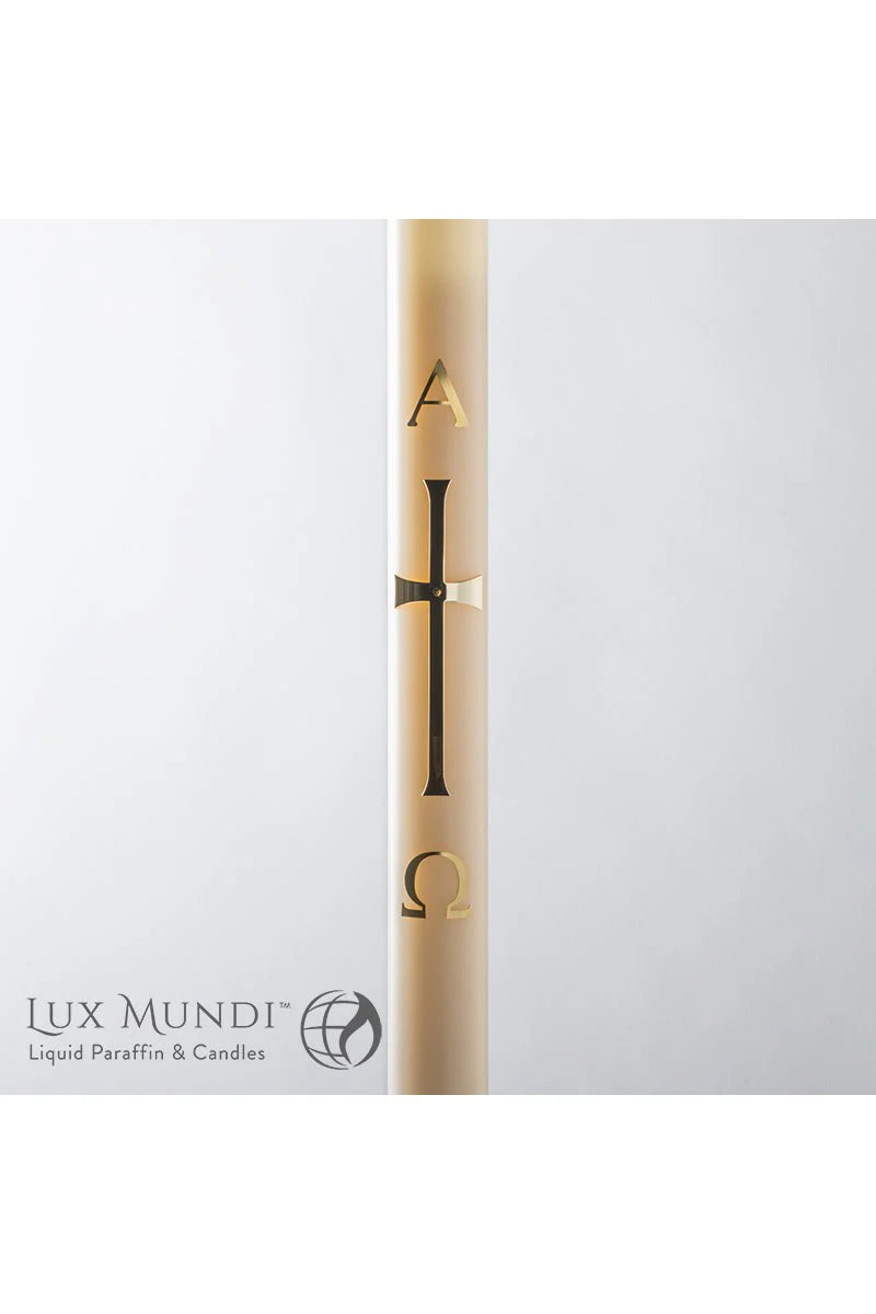 Paschal Candle Latin Cross Design- Refillable