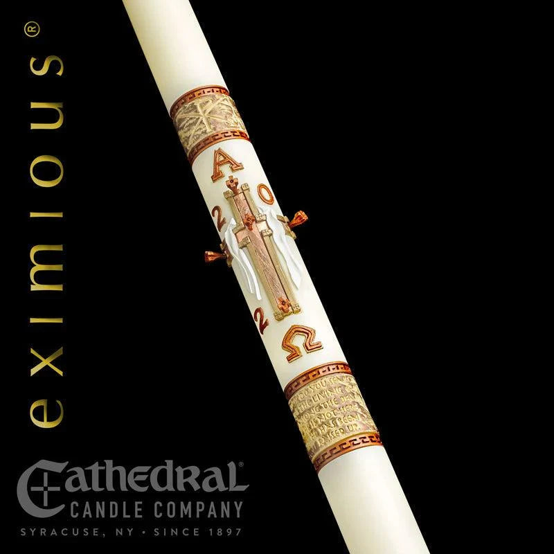Paschal Candle - Luke 24, one of the items in the Luke 24 Paschal Candle with Matching Side Altar Candles. A photograph of the assembled set is pending.
