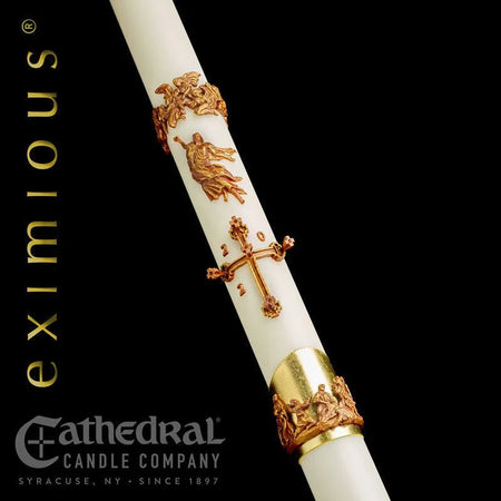 Paschal Candle - Mount Olivet, one of the items in the Mount Olivet Paschal Candle with Matching Side Altar Candles. A photograph of the assembled set is pending.
