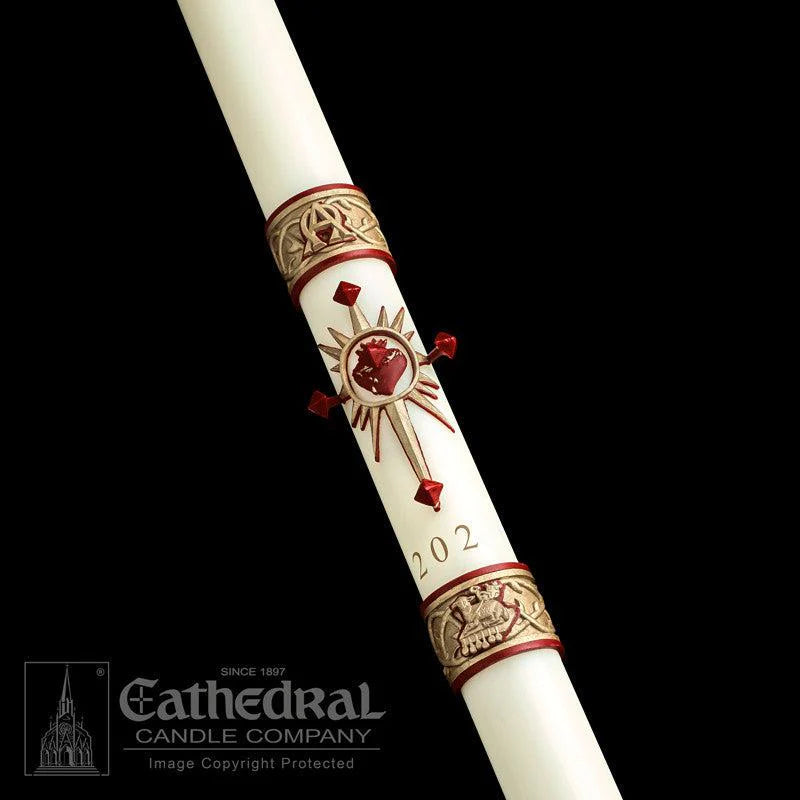 Paschal Candle - Sacred Heart