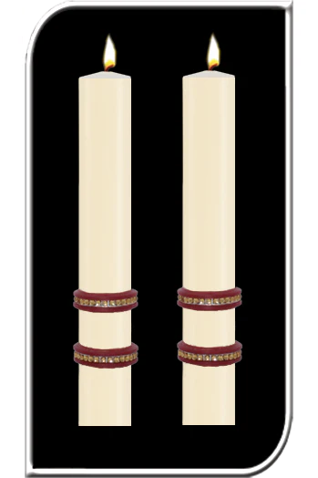 Paschal Side Candles - Sacred Heart of Jesus Sold As Pair