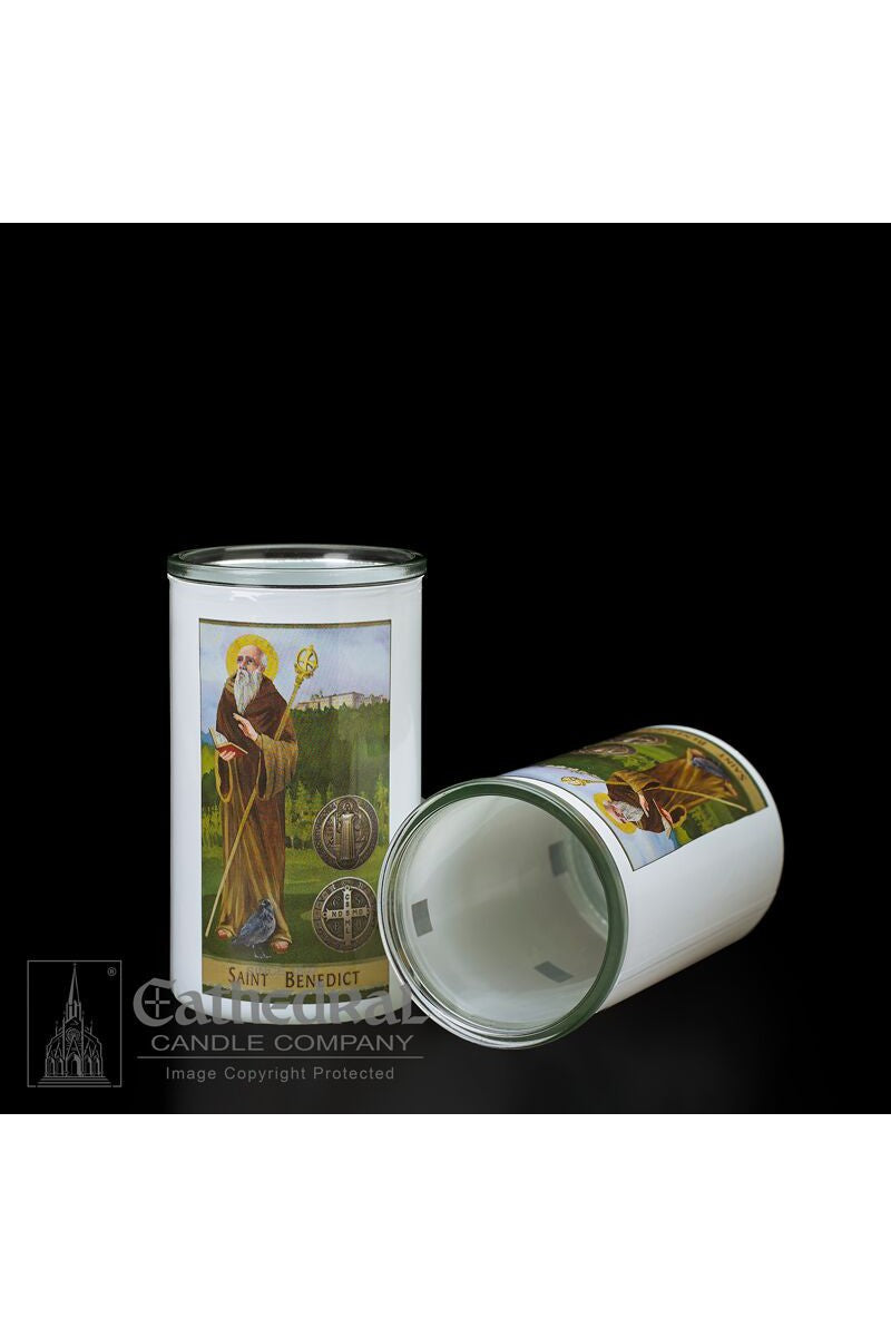 Patron Saint Glass 3 Day Globes - St. Benedict by Anchor Christian Distributors