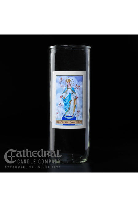 Patron Saint Glass 5/6/7 Day Globes - Immaculate Conception by Anchor Christian Distributors