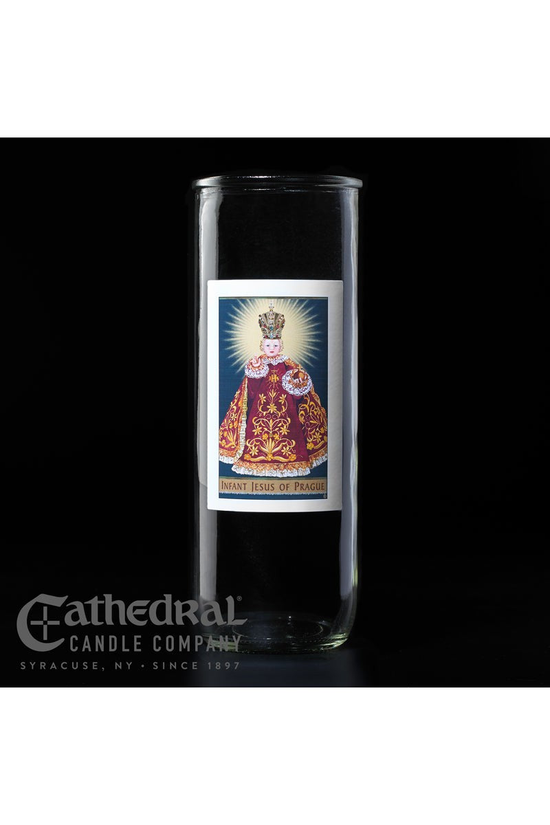 Patron Saint Glass 5/6/7 Day Globes - Infant Jesus of Prague by Anchor Christian Distributors