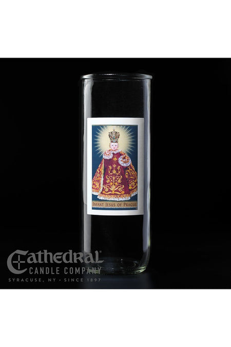 Patron Saint Glass 5/6/7 Day Globes - Infant Jesus of Prague by Anchor Christian Distributors