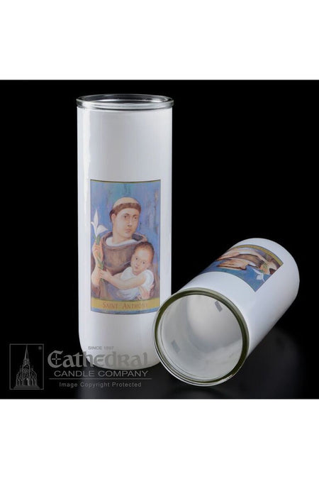Patron Saint Glass 5/6/7 Day Globes - St. Anthony by Anchor Christian Distributors
