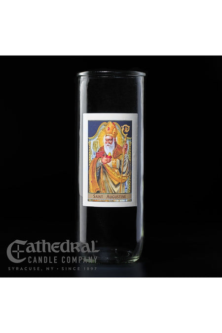 Patron Saint Glass 5/6/7 Day Globes - St. Augustine by Anchor Christian Distributors