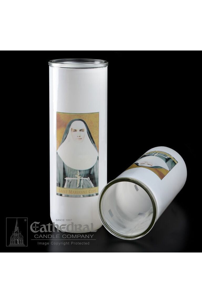 Patron Saint Glass 5/6/7 Day Globes - St. Marianne Cope by Anchor Christian Distributors