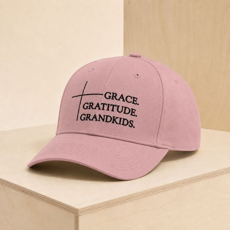 Grace Gratitude Grandkids Pink Cap by Swanson Christian Products, product view 4