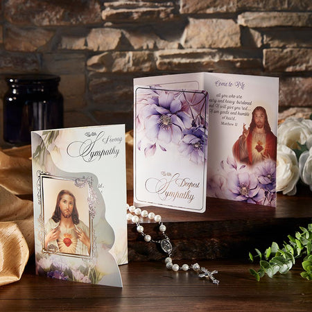 Sacred Heart - Sympathy Trifold by Christian brands Catholic, product view 4