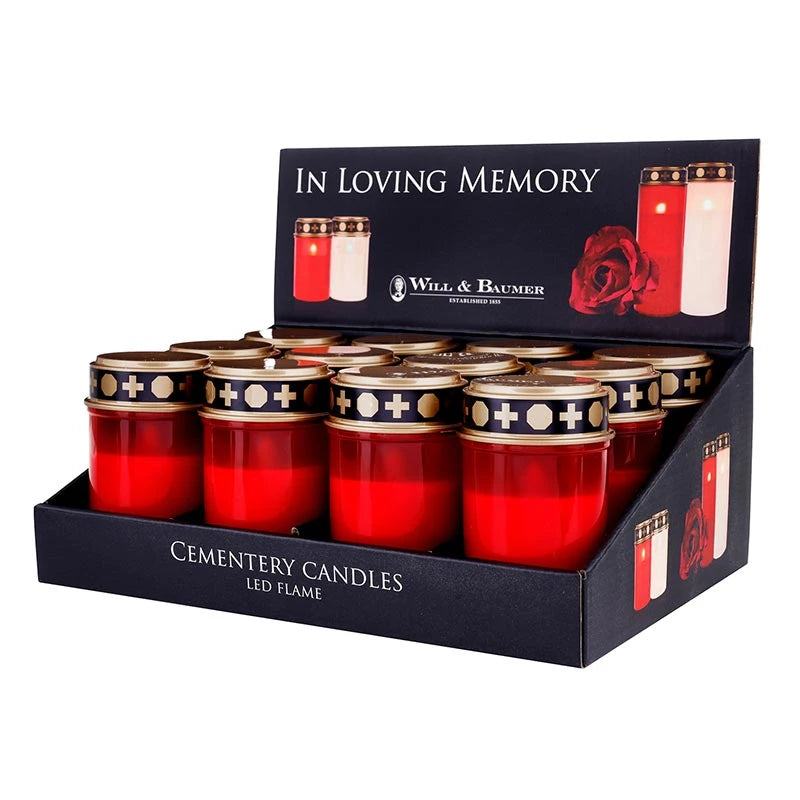 Red Cemetery 5" LED - 12 Per Box by Will & Baumer, product view 7