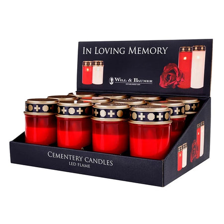 Red Cemetery 5" LED - 12 Per Box by Will & Baumer, product view 7