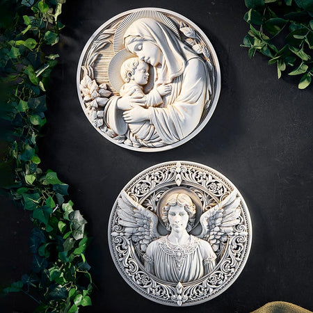 Saint Michael Garden Plaque | Warrior Angel | Resin | 12" Diameter by Christian Brands, product view 5