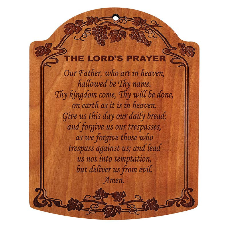 10" The Lord's Prayer Carved Wood Plaque