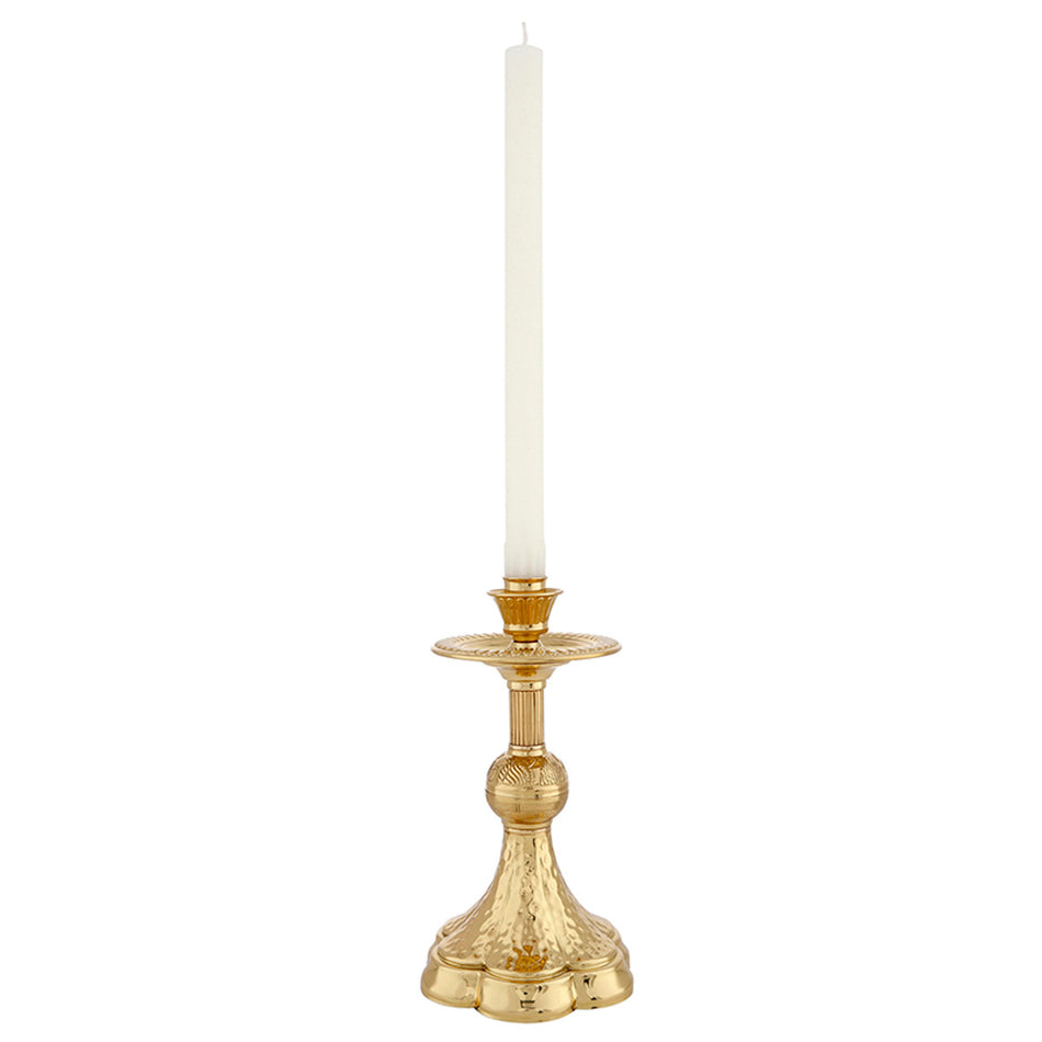 Altar Candle Stick (Pair) - Hammered Base